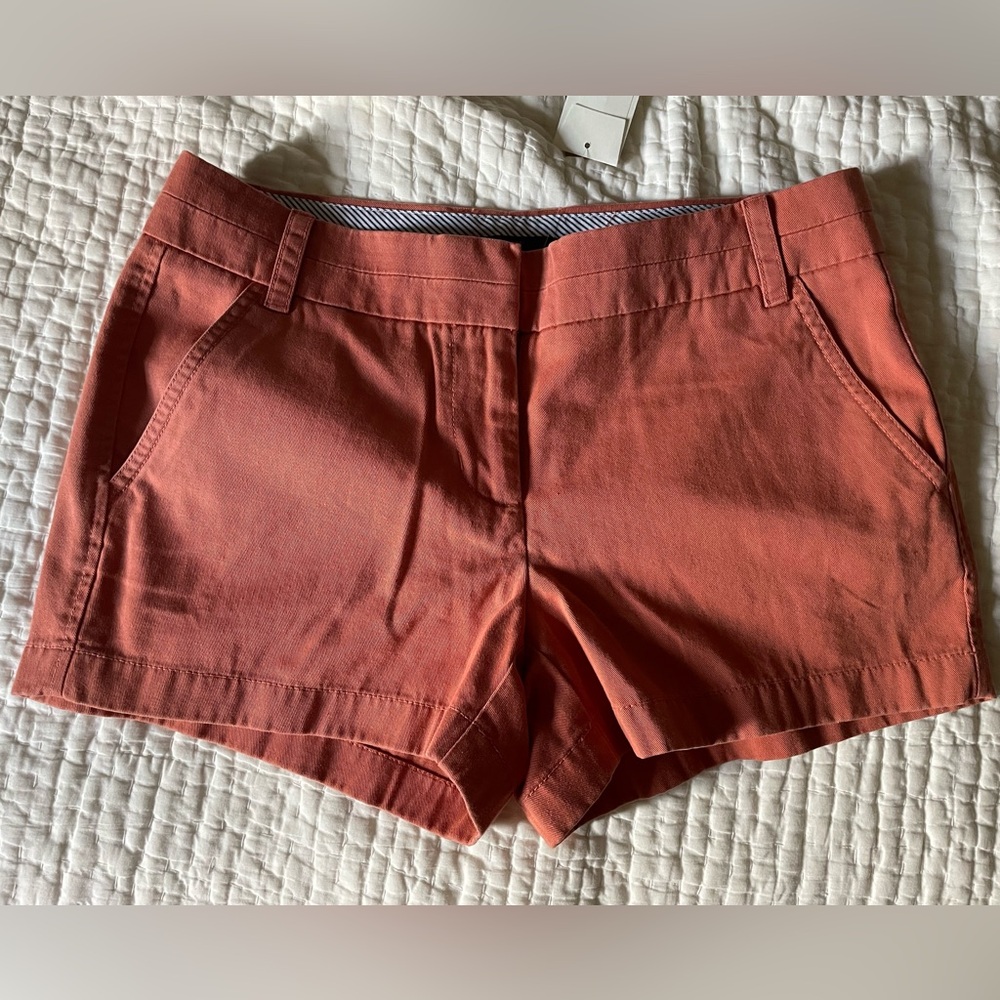 J. Crew Chino Shorts, Size 2, Burnt Orange, NWT
